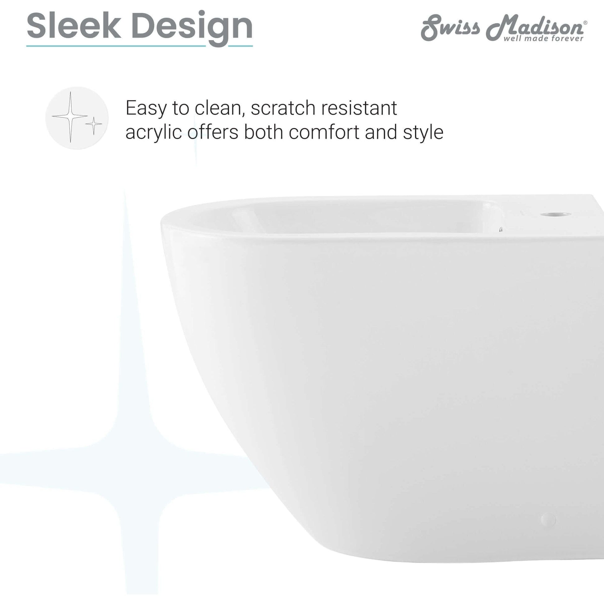 St. Tropez Bidet - side view with features listed