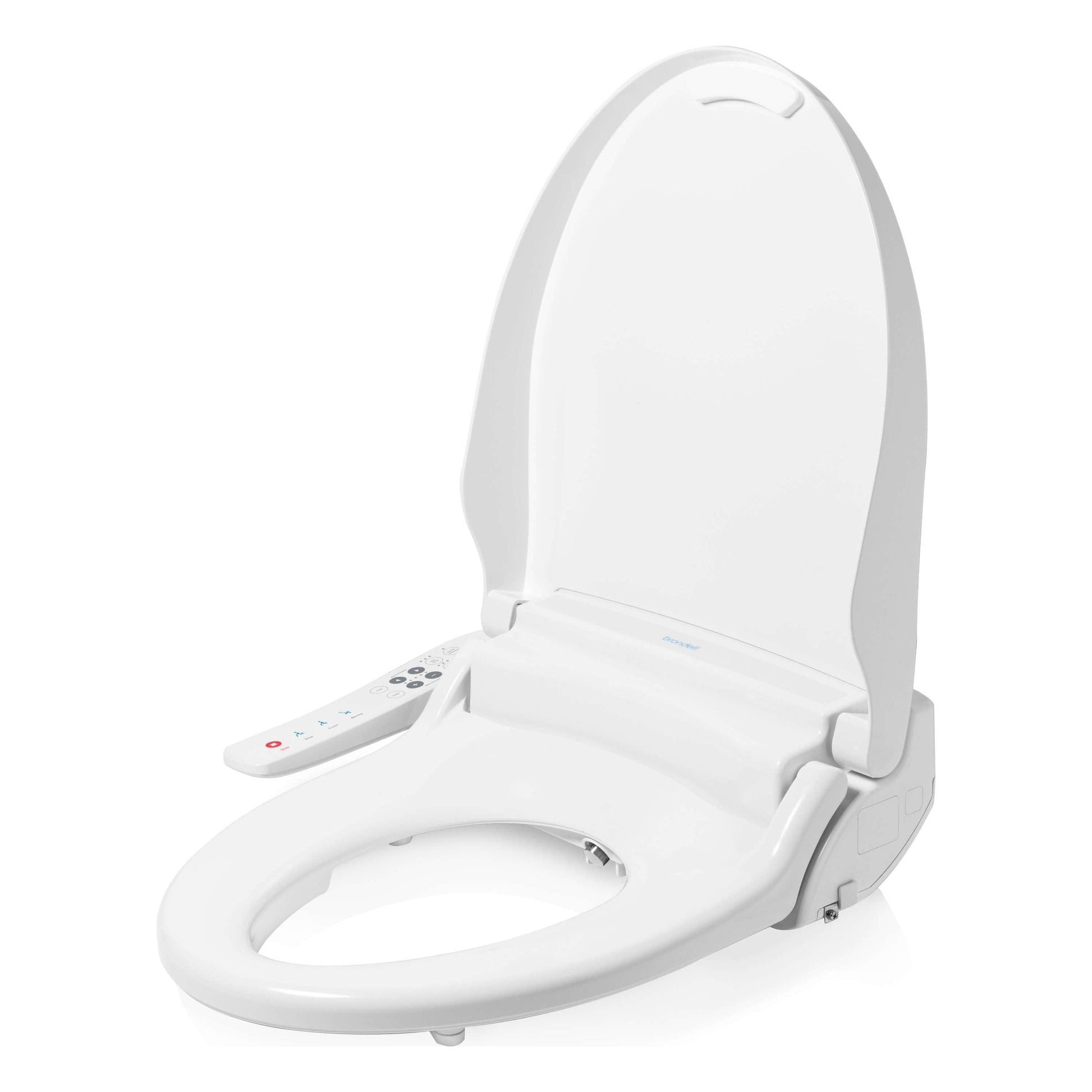 Swash Select BL67 Bidet Seat - side angled view with lid open