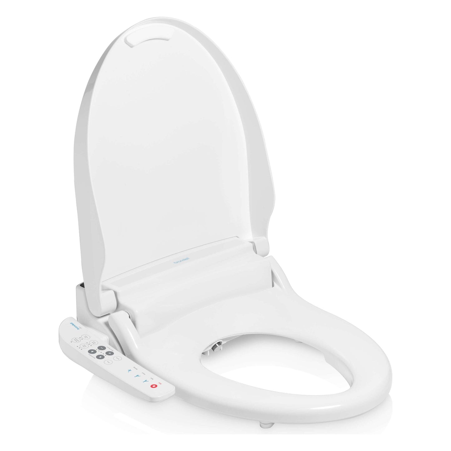 Swash Select BL67 Bidet Seat - alternate side angled view with lid open