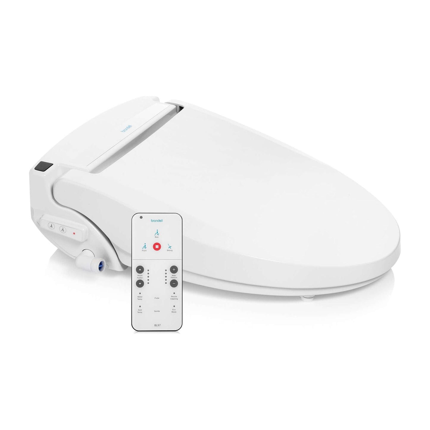 Swash Select BL97 Bidet Seat - side angled view with remote control