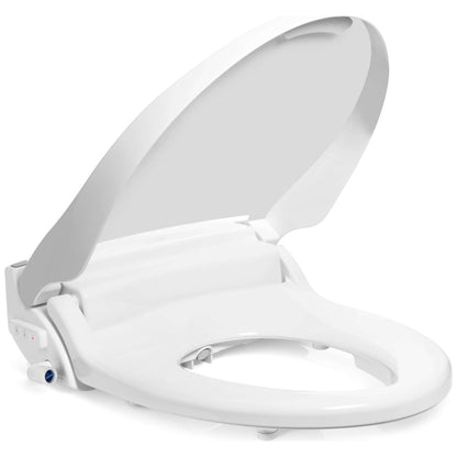 Swash Select BL97 Bidet Seat - side angled view with lid ajar