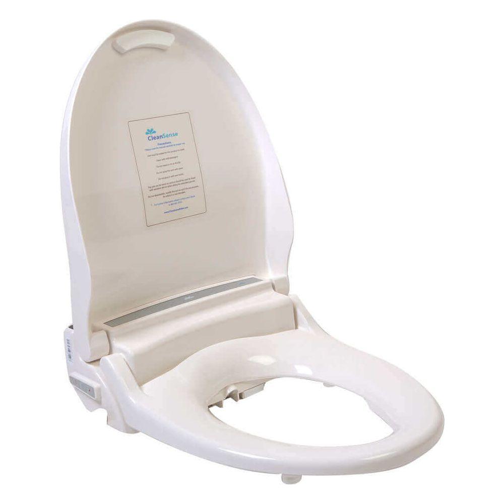 Clean Sense Bidet Seat 1500R - side angled view with lid open