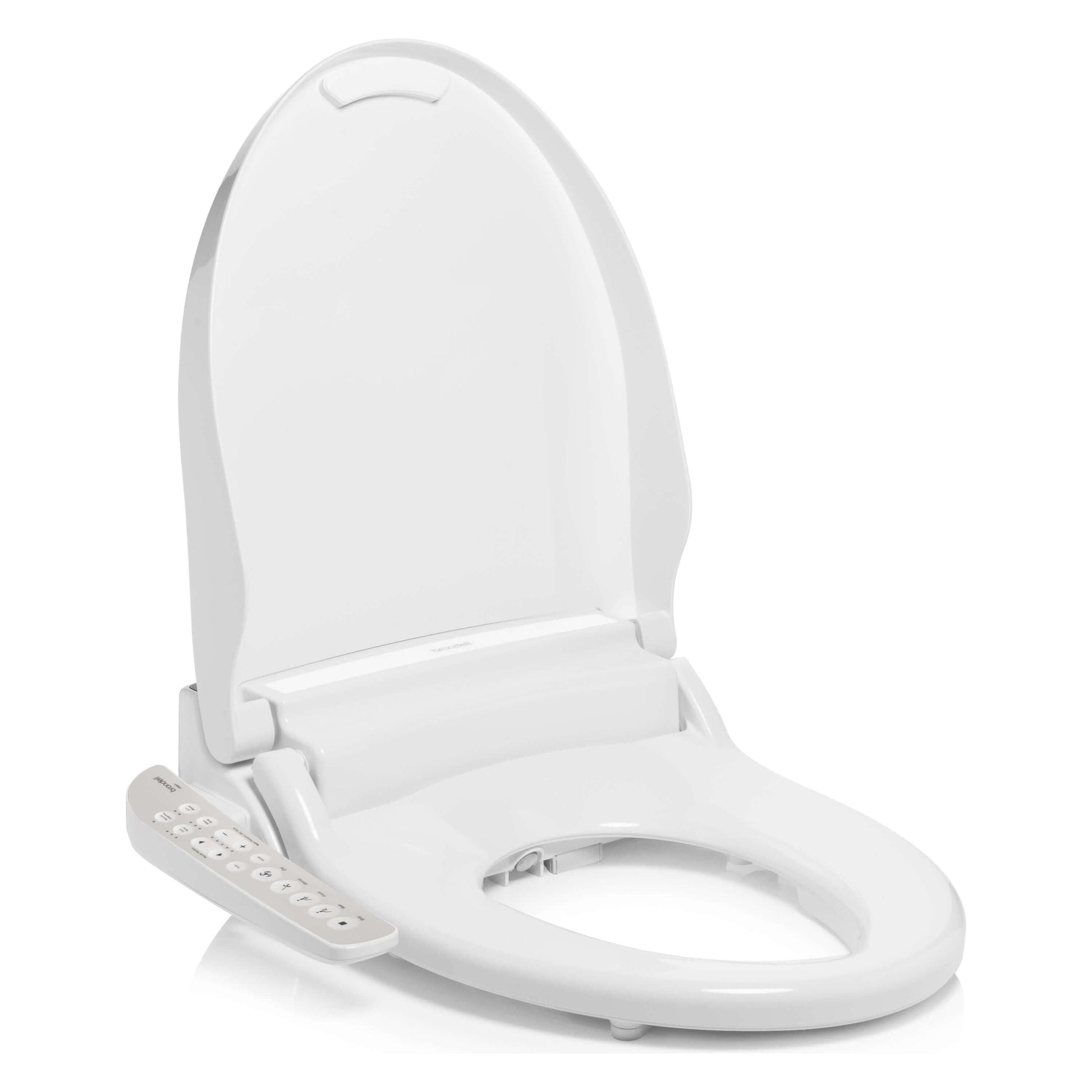 Swash Select DR801 Bidet Seat - side angled view with lid open