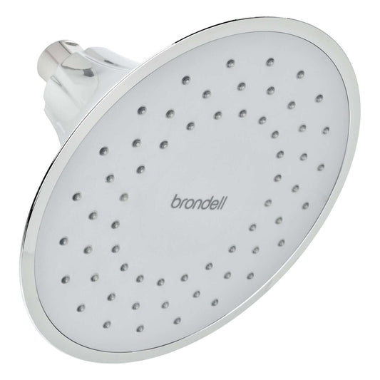 VivaSpring Filtered Showerhead in Chrome with Slate Face - front angled view
