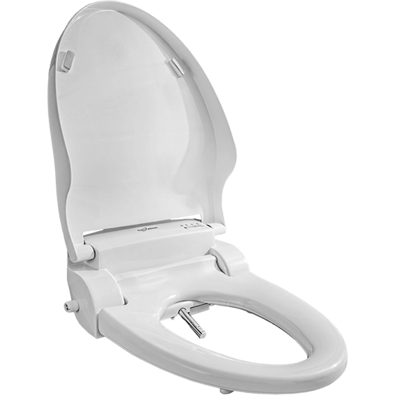 Galaxy Bidet Seat GB-5000 - side angled view with lid open