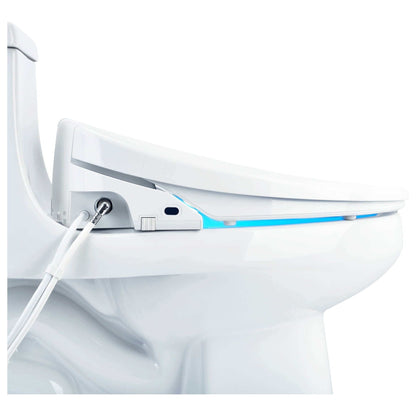 Swash 1400 Bidet Seat - side view attached to a toillet
