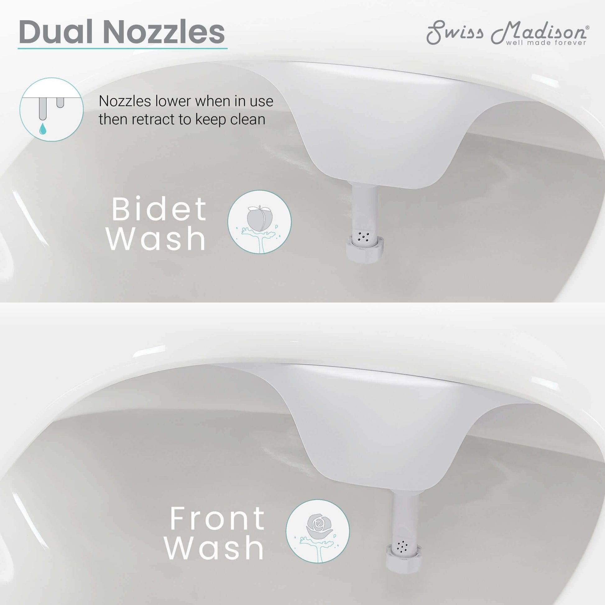 Aqua Non-Electric Bidet Toilet Attachment - nozzle close-up