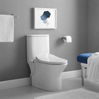 Cascade Smart Toilet Seat Bidet - side angled view in a bathroom