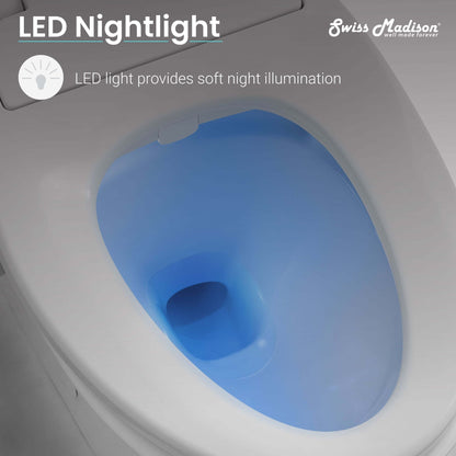 Cascade Smart Toilet Seat Bidet - top view of nightlight in darkness