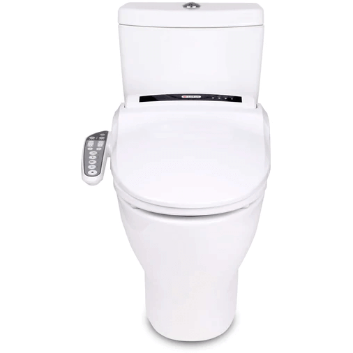 Lotus Bidet Seat ATS-908 - front view attached to a toilet