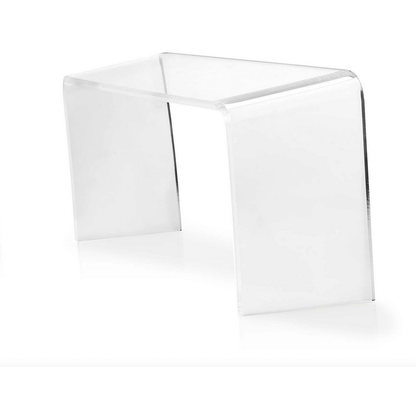 The PROPPR Acer - Clear Toilet Foot Stool - side angled view
