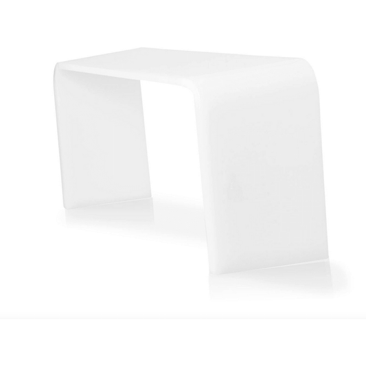 The PROPPR Acer - White Toilet Foot Stool - side angled view
