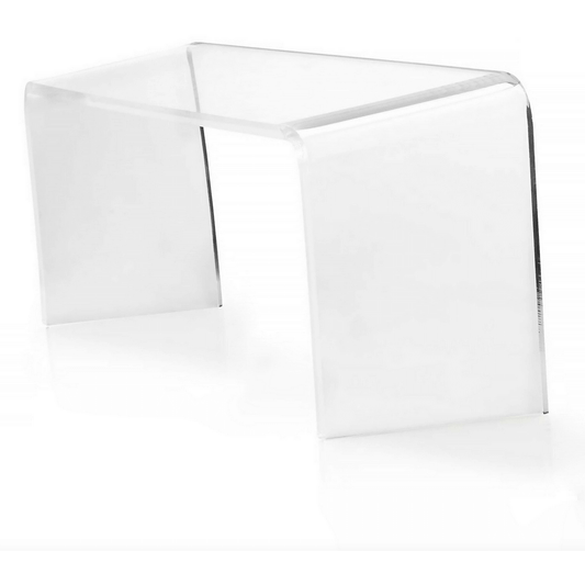The PROPPR Acer Starter - Clear Toilet Foot Stool - side angled view