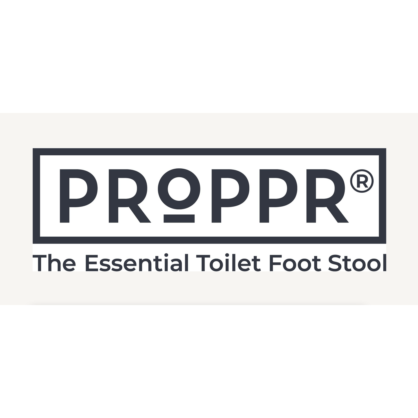The PROPPR Acer Starter - Clear Toilet Foot Stool - proppr logo