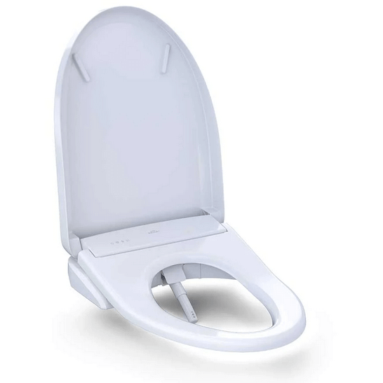 S7A Washlet+ Contemporary Lid Bidet Seat - side angled view with lid open