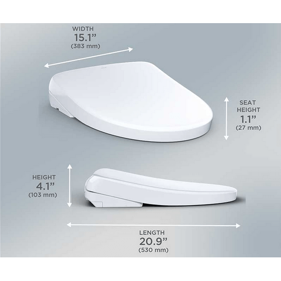 S7A Washlet+ Contemporary Lid Bidet Seat - side views