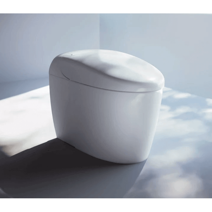 Neorest RS Integrated Smart Bidet Toilet - side angled view in a bathroom