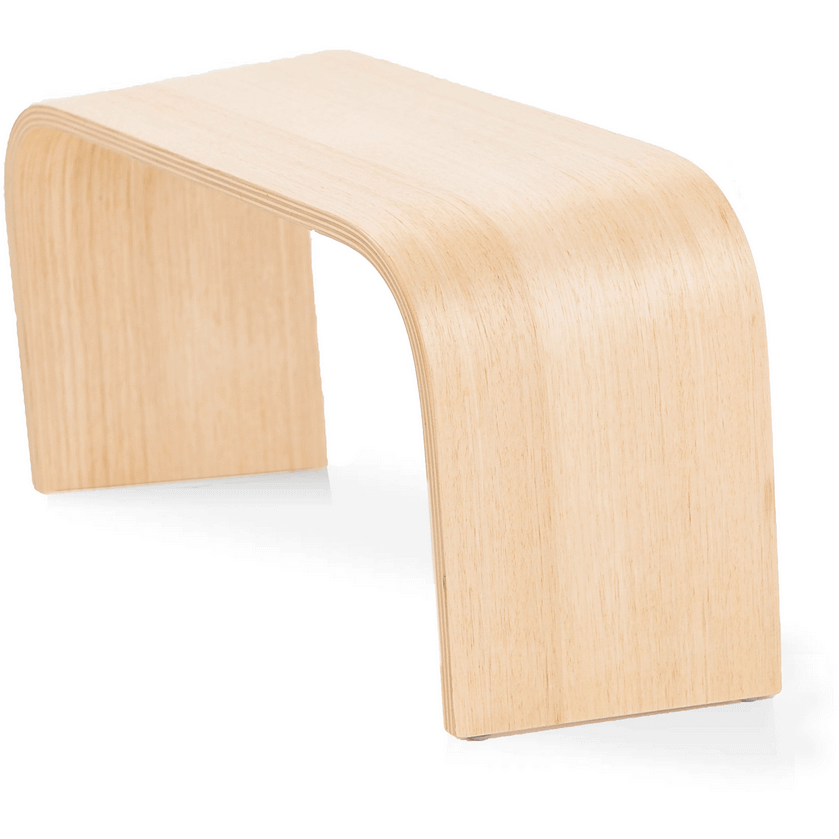 The PROPPR Timber - Tasmanian Oak Toilet Foot Stool - side angled view