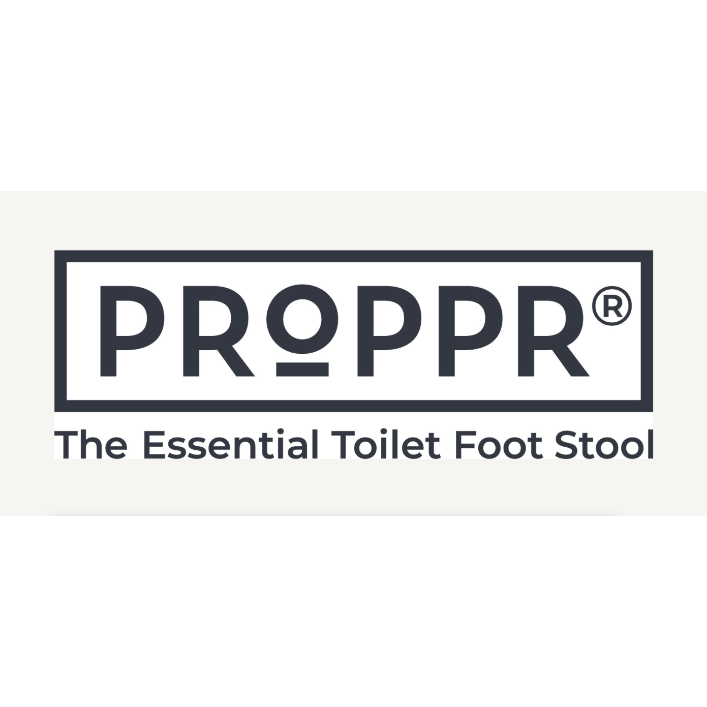 The PROPPR Timber - Tasmanian Oak Toilet Foot Stool - proppr logo