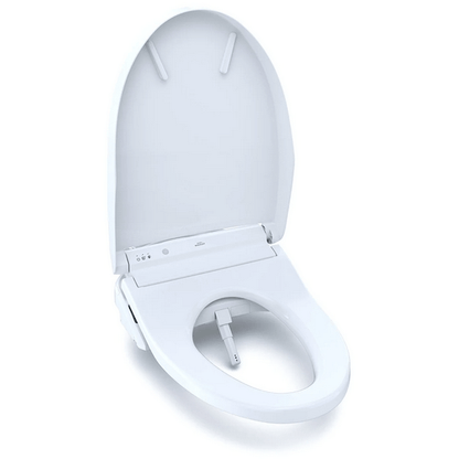 K300 Washlet Bidet Seat - top angled view with lid open
