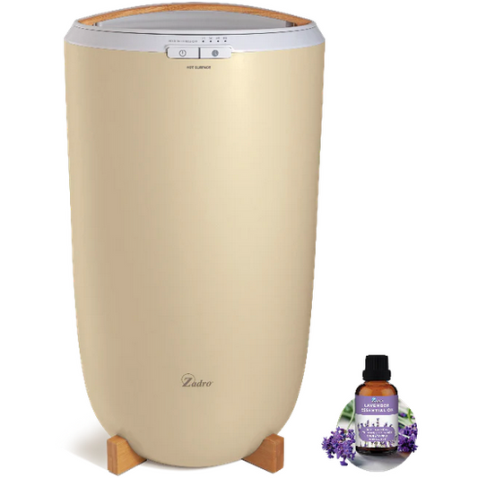 Aromatherapy Towel Warmer w/Diffuser & Lavender Essential Oil - front view