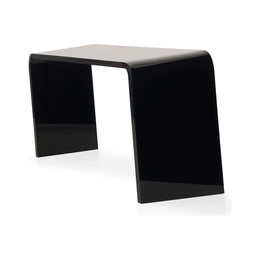 The PROPPR Acer - Black Toilet Foot Stool - side angled view
