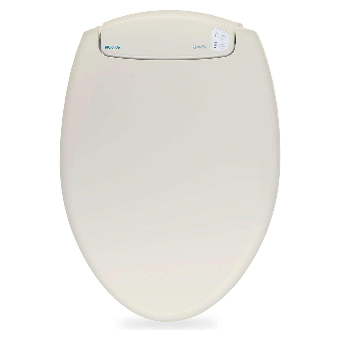 LumaWarm Heated Nightlight Toilet Seat - top view in beige color