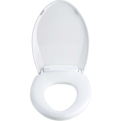 LumaWarm Heated Nightlight Toilet Seat - top view lid open