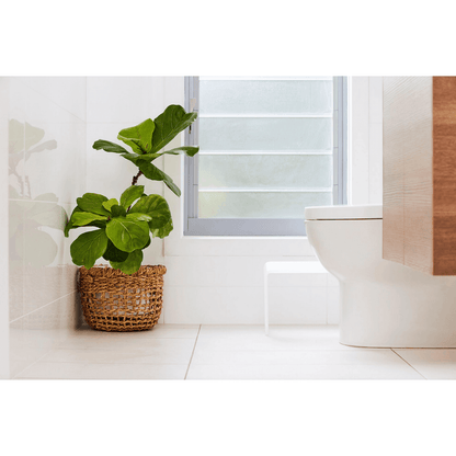 The PROPPR Acer - Nordic Toilet Foot Stool - side view in a bathroom