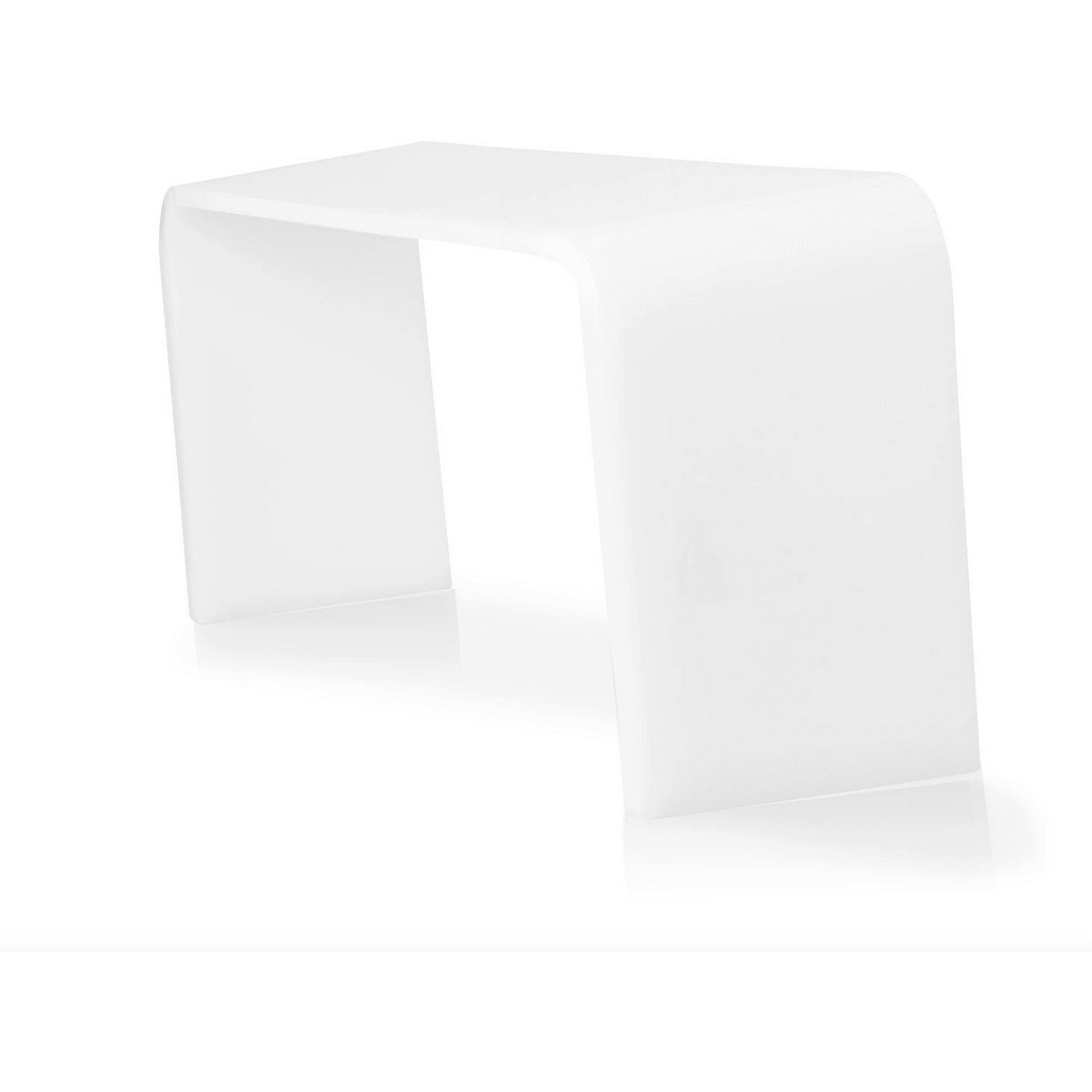The PROPPR Acer - White Toilet Foot Stool - side angled view