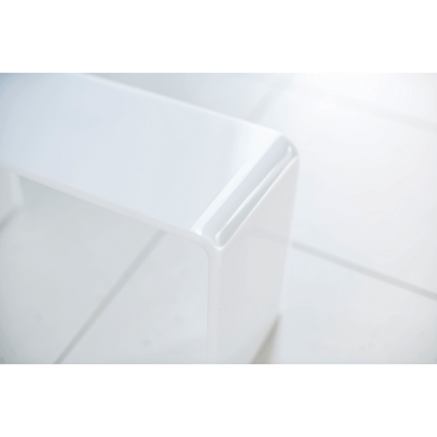 The PROPPR Acer - White Toilet Foot Stool - top angled view