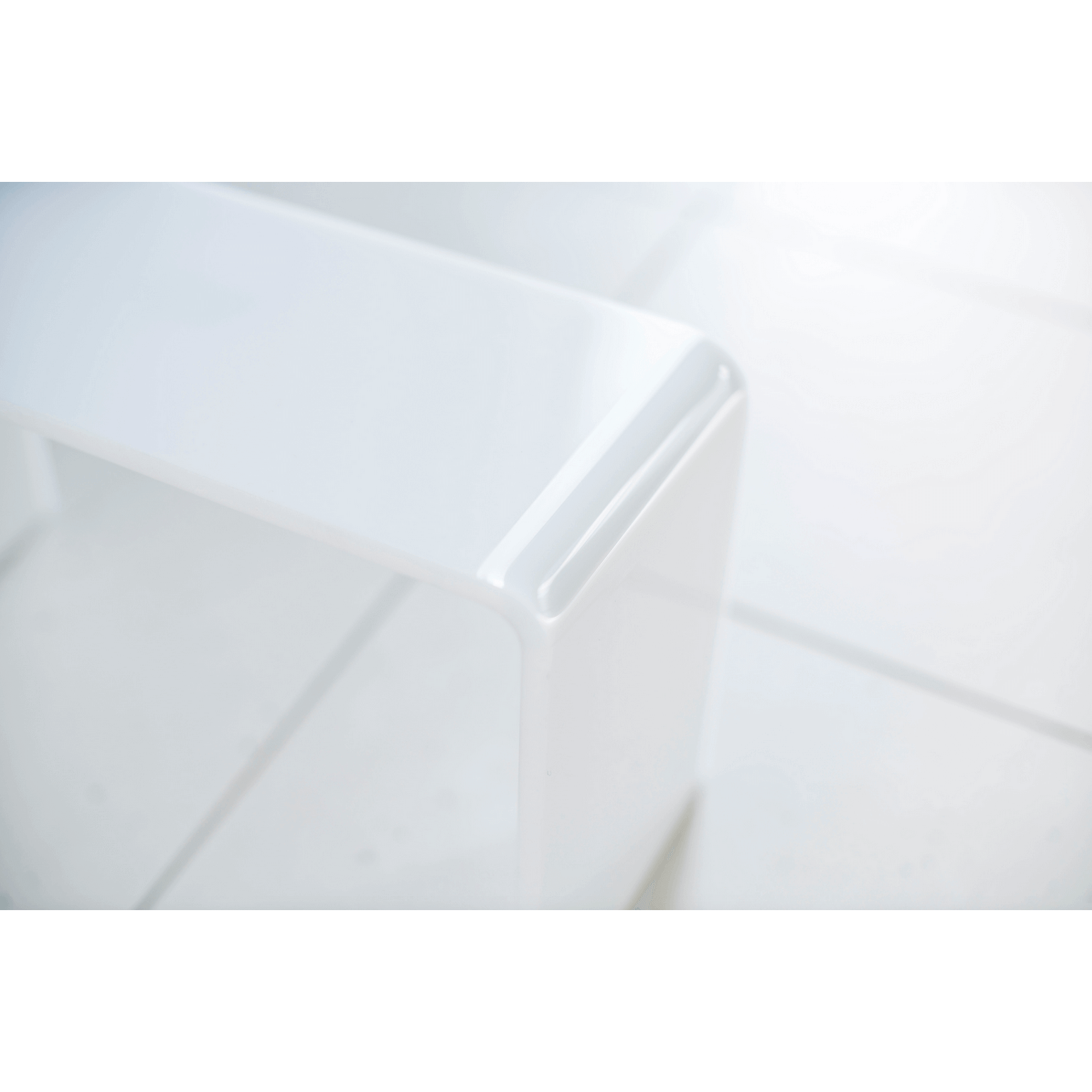 The PROPPR Acer - White Toilet Foot Stool - top angled view