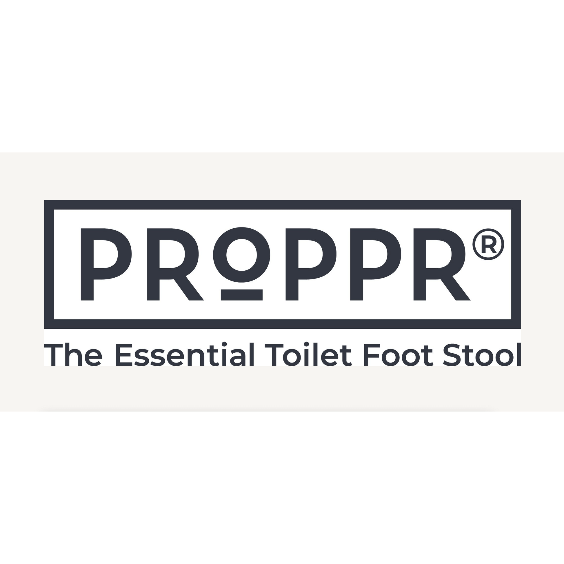 The PROPPR Acer - Black Toilet Foot Stool - Proppr logo