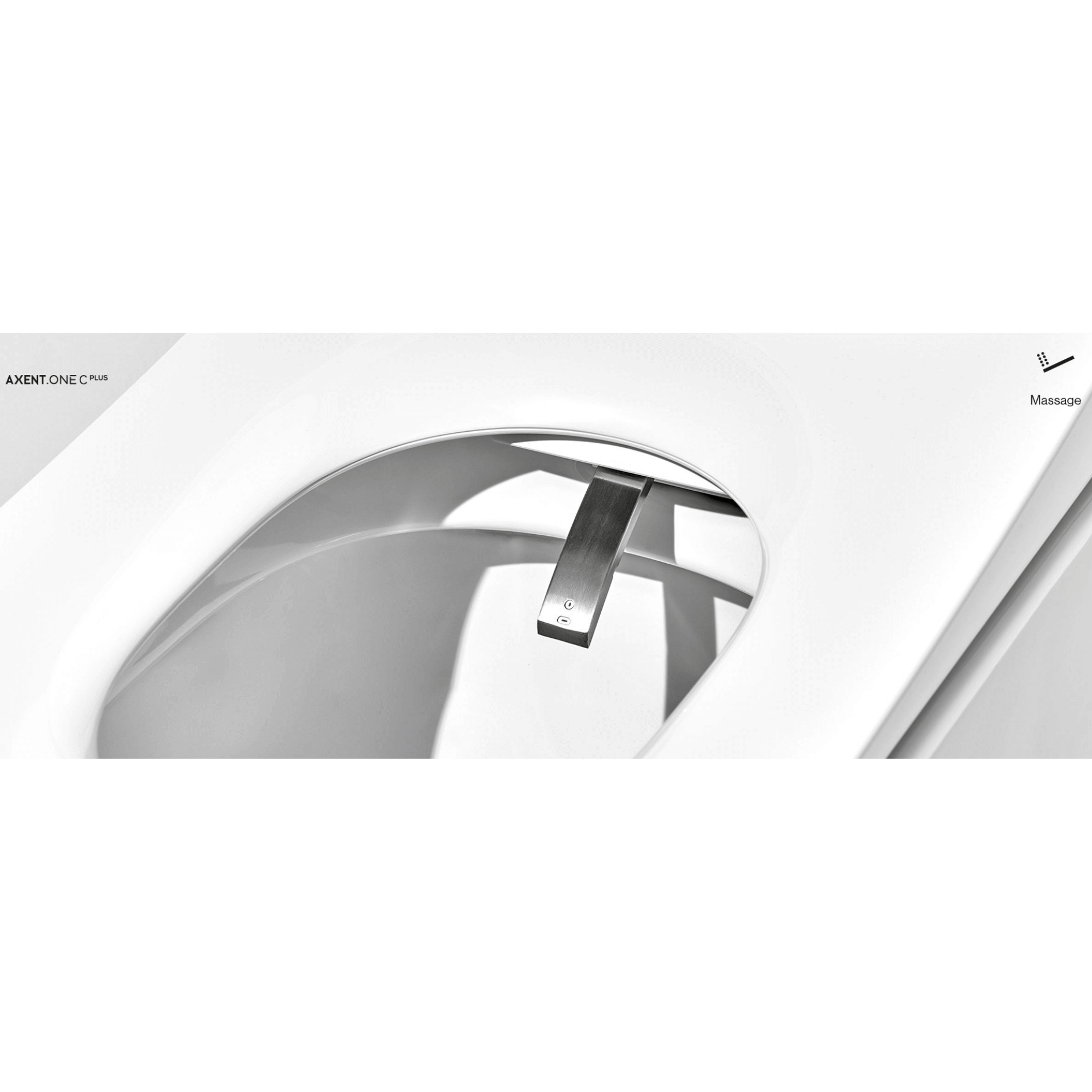 AXENT One C Plus 2.0 Intelligent Toilet - close-up of cleaning nozzle