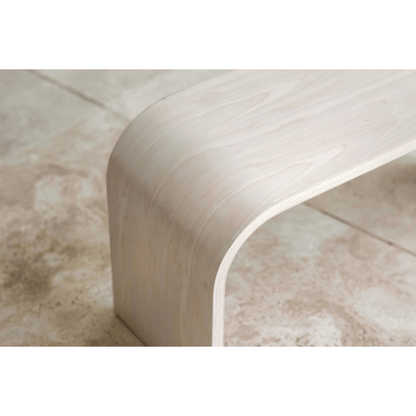 The PROPPR Timber - Whitewash Toilet Foot Stool - top angled view