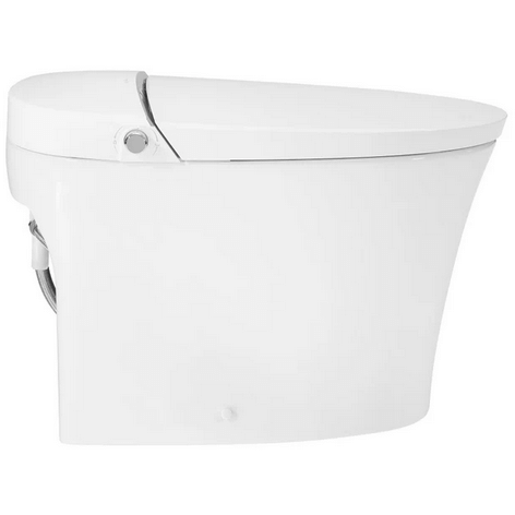 Avancer Smart Tankless Elongated Toilet and Bidet, Touchless Vortex Dual-Flush 1.1/1.6 gpf - side view