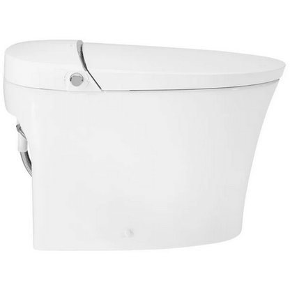 Avancer Smart Tankless Elongated Toilet and Bidet, Touchless Vortex Dual-Flush 1.1/1.6 gpf - side view