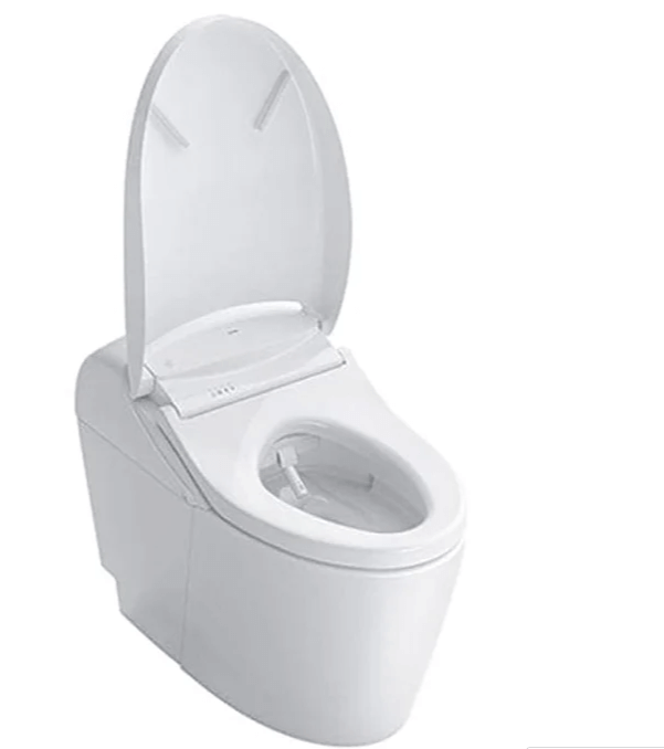 Washlet G5A Smart Bidet Toilet 1.2 and 1.0 GPF - side angled view with the lid open