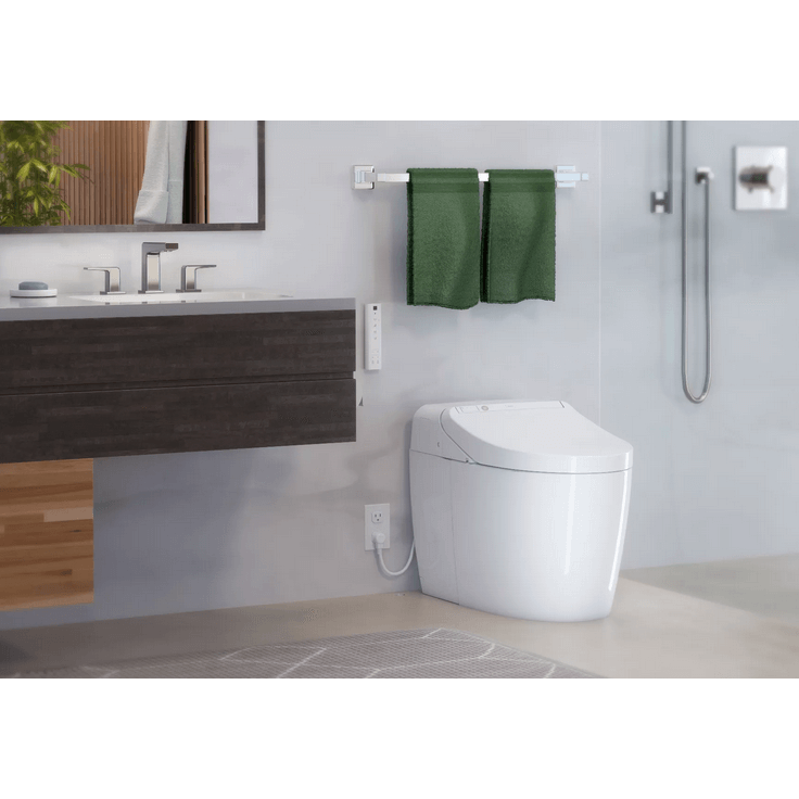 WASHLET G450 Integrated Smart Toilet - side angled view in a bathroom