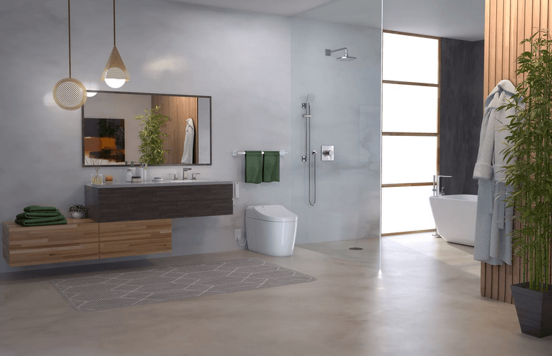 WASHLET G450 Integrated Smart Toilet - wide view in a bathroom