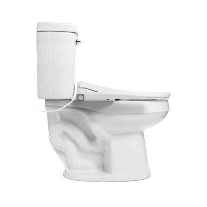 Swash Thinline T22 Bidet Seat - side view attached to a toilet