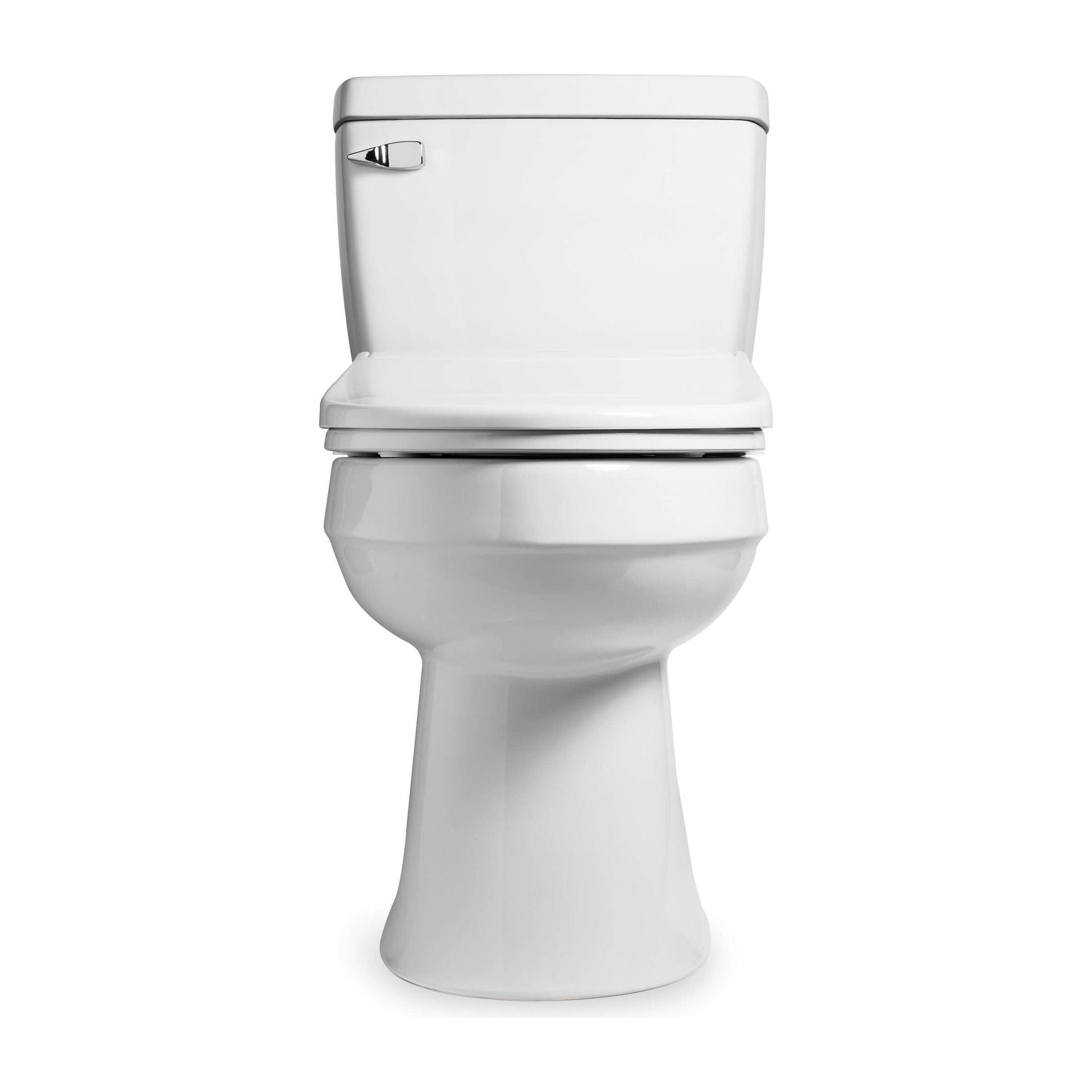 Swash Eco Thinline T66 Bidet Seat - front view attached to a toilet