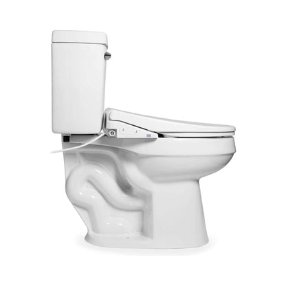 Swash Eco Thinline T66 Bidet Seat - side view attached to a toilet
